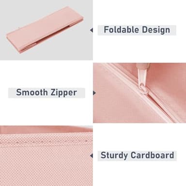 DIMJ Drawer Organizer Clothes 20 Pack - Foldable Baby Organizers and Storage & Dresser Organizer for Bedroom, Closet - Nursery Organization Dresser Dividers for underwear, Sock,Bra, Belt, Tie, Pink - Image 6