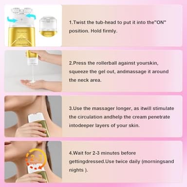 QLZLLF AH-8 Firming Neck Cream for Crepey Skin Body Care Comfort- Neck Firming Cream Contains Hexapeptide, Moisturizing, Tightening Lotions Cosmetic Skin Care & Repair for Women - Image 7