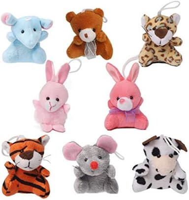 Juegoal 26 Pack Christmas Mini Animal Plush Toy Set, Cute Small Stuffed Animal Keychain Set, Goodie Bag Fillers, Carnival Prizes for Kids, Assortment Kid Valentine Gift Easter Egg Filter Party Favors - Image 5