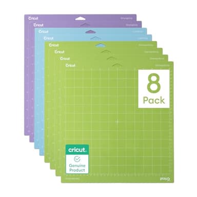 Cricut Mat Variety Pack (8 Count, 12in x 12in) - for Explore & Maker Machines - Includes 4 StandardGrip, 2 LightGrip, 2 StrongGrip - Image 1