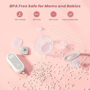 Saglve Breast Pump Hands Free,Wearable Breast Pumps Portable,Electric Breastfeeding Milk Pump with 4 Modes&12 Levels,300mmHg Comfortable Suction,Discreet&Leak-Proof Design-27mm Shield,21/24mm Flange - Image 5