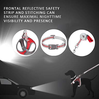 JSXD Dog Harness, Adjustable Leash and Collar Set, Step-in Harness, 3M Reflective Pet Vest for Small, Medium Puppies - Image 5