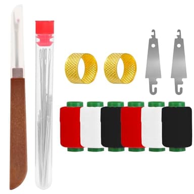 37pcs Sewing Tool Set, Needle Thread Hand Repair Kit for Beginners, Mini Sewing Kit for Mending Clothes, Include 25 Steel Needles, 6 reels of Thread, Seam Ripper, 2 Needle Threader, 2 Thimbles - Image 7