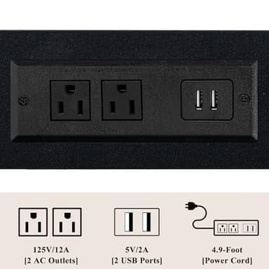 YUFAM 3-Tier Small Narrow Wood Side Table with Charging Station, Skinny Nightstand for Small Space, Slim Bedside Table with Storage for Couch, Thin End Table with USB Ports and Outlets, Black - Image 6