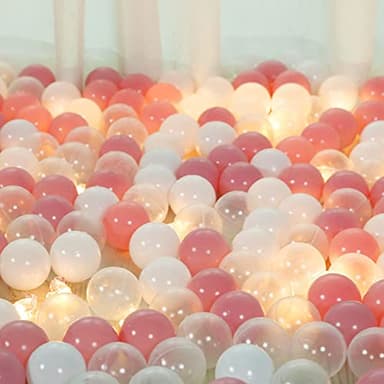 STARBOLO Ball Pit Balls for Kids - 100 Pieces Crush Proof Stress Balls BPA&Phthalate Free Non-Toxic Soft Plastic Ball for Baby Birthday Pool Play Water Toy Wedding Playpen Pit Accessories (Pink) - Image 3