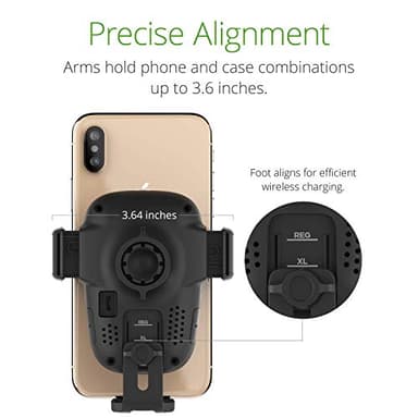 iOttie Auto Sense Qi Wireless Car Charger - Automatic Clamping Dashboard Phone Mount with Wireless Charging for Google Pixel, iPhone, Samsung Galaxy, Huawei, LG, and other Smartphones. - Image 4