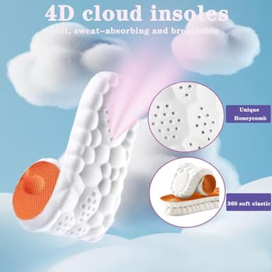 Steppers Insoles for Men and Women Adjustable Size, 2 Pairs 4d Cloud Insole for Mens,Boot Insoles for Menn, Memory Foam Shoe Insertss for Women (M) - Image 2