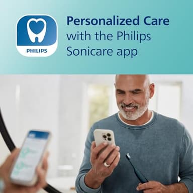 Philips Sonicare DiamondClean Smart 9500 Electric Toothbrush, Sonic Toothbrush with App, Pressure Sensor, Brush Head Detection, 5 Brushing Modes and 3 Intensity Levels, Black, Model HX9923/11 - Image 5