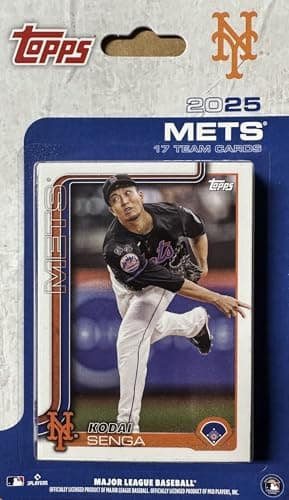 New York Mets 2025 Topps Factory Sealed 17 Card Team Set Featuring Francisco Lindor, Pete Alonso, Juan Soto and Luisangel Acuna Rookie Card Plus - Image 1