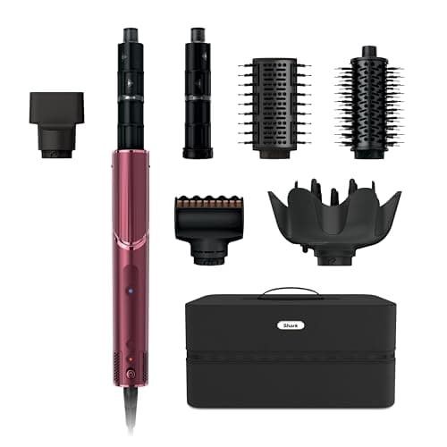 Shark FlexStyle Air Styling & Drying System, Powerful Hair Dryer Brush & Multi-Styler with Auto-Wrap Curlers, Diffuser, Paddle Brush, Round Brush, Concentrator Attachment, Black Cherry, HD457CR - Image 1