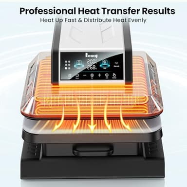 Benazcap Auto Heat Press Machine for T Shirts-Auto-Release 15x15 Heat Press - Rapid Heating, Even Heat Distribution, Ideal for HTV, Sublimation, Heat Transfer Projects - Image 5