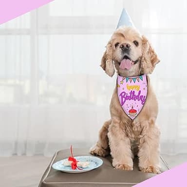 Liboom Birthday Dog Bandanas 2 Packs,Purple Pet Scarf for Boys and Girls,Baseball Game Bandana for Small or Large or Extra Large Dogs (X-Large),Premium Durable Fabric - Image 6