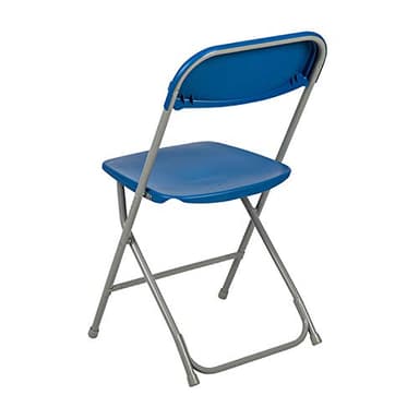 Flash Furniture Hercules Series Plastic Folding Chairs for Parties and Weddings, Stackable Commercial Event Seats, Set of 10, Blue - Image 5