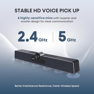 Enther & MAXHUB Video Conference Camera,4K Smart All-in-One Webcam, Microphone and Speaker,120°Wide-Angle,Automatic Speaker Focus,Smart Video&Audio Conferencing System for Small&Huddle Meeting Rooms - Image 7