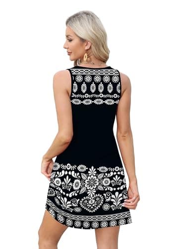 OFEEFAN Womens Summer Dresses 2025 Spring Fashion Sundresses Beach Vacation Clothes Cruise Outfits Floral 44 L - Image 4