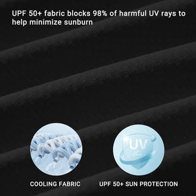 Willit UPF 50+ Women's Swim Cover Up Sun Protection Beach Swimwear Bathing Suit Long Hoodie Jacket SPF Black M - Image 4
