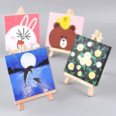 12 Pack 9 Inch Wood Easels, Easel Stand for Painting Canvases, Tripod, Kids Student Tabletop Easels for Painting, Art Craft Painting Easel Stand for Artist Adults Students - Image 4