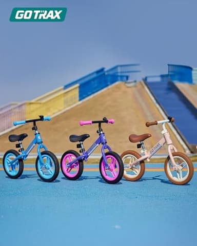 Gotrax KS12 Balance Bike, 12" Toddlers Push Bike with LED Light, Adjustable Seat & Handlebar, Flat-Free Tires & Easy Assembly Kids Bicycle, Lightweight & No Pedal, Gift for Boys Girls, Purple - Image 8