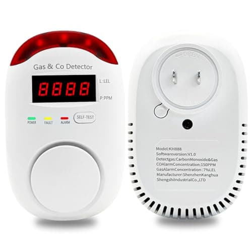 2-in-1Natural Gas Leak Detector & Carbon Monoxide Detectors Plug in,Dual Sensor Gas Leak Detector & Carbon Monoxide Alarm,CO Detector Alarm & Propane, Methane, Explosive Gas Detector for Home,RV - Image 1