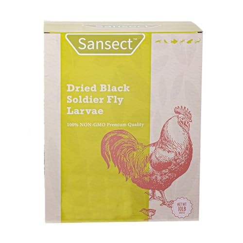 SANSECT Dried Black Soldier Fly Larvae 10LB, High Calcium Chicken Feed – 85X More Calcium, Non-GMO Treats for Chickens, Laying Hens, Ducks, Turkeys, Wild Birds, Turtles - Image 1