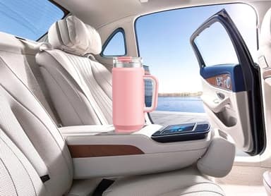 Meoky 40 oz Tumbler with Handle and Straw, Insulated Tumbler with Lid and Straw, Stainless Steel Travel Mug, Keeps Cold for 34 Hours, 100% Leak Proof, Fits in Car Cup Holder (Blush) - Image 7