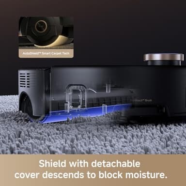 MOVA Z60 Ultra Roller Complete Robot Vacuum and Mop, 28,000Pa Suction, Roller Real-Time Flutting Self-Washing, Auto Carpet Shield, Extendable for Edge Cleaning, Anti-tangle DuoBrush, Care-Free Station - Image 3