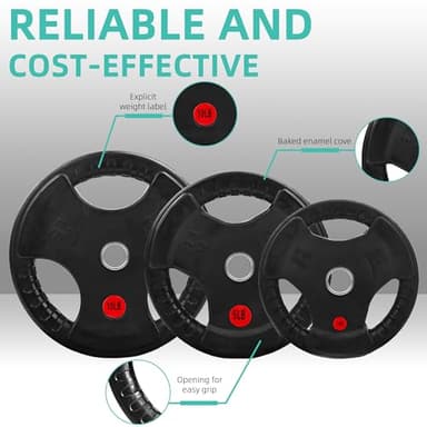 Fitvids Cast Iron 1" Standard Weight Plates Including 5FT Standard Barbell Bar & Star Locks, 45 Pounds Set (35 Lbs Plates + 10 Lbs Barbell Bar), Multiple Packages - Image 3