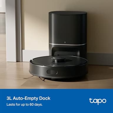Tapo LiDAR Smart Navigation Robot Vacuum and Mop with Self-Emptying Dock, 5300Pa Max, 97%+ Dust Pickup Rate, Customizable Cleaning, Self-Charging, Compatible with Alexa & Google Home, RV30 Max Plus - Image 9