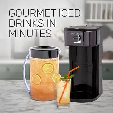 Homecraft 3-Quart Iced Coffee and Tea Maker with Filter Basket, Flavor Enhancer, Adjustable Brew Strength, Black - Image 7