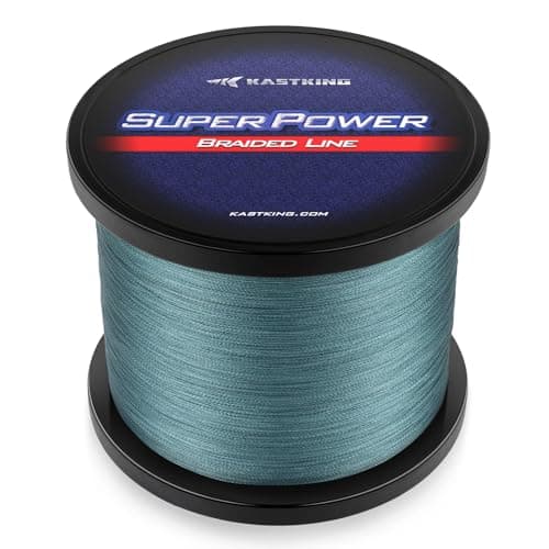 KastKing SuperPower Braided Fishing Line,Low-Vis Gray,15 LB ,1097 Yds - Image 1