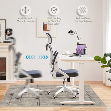 Office Chair Mat for Hardwood Floor&Tile Floor,36"X 48" Heavy Duty Desk Chair Mat for Hard Floors,Under Desk Rug for Rolling Computer Chair,Anti Slip,Low Pile Carpet Floor-Khaki - Image 6