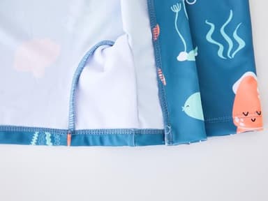 UMELOK Baby Boy Swimwear Infant Bathing Suit Rash Guard Swimwear UPF 50+ Sun Protection Swimsuit Rashguard Sunsuit Blue, Marine animals-12-18M - Image 6