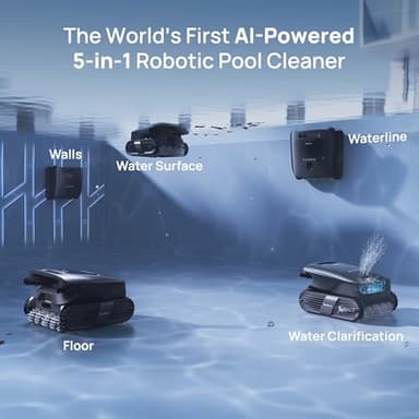 (2025) Beatbot AquaSense 2 Ultra Cordless Robotic Pool Cleaner for Complex Pools, Pool Mapping with AI Camera, 5-in-1 Cleaning, Smart Surface Parking, Pool Skimmer, Water Clarification – Midnight Blue - Image 3
