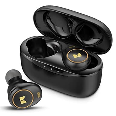 Monster Wireless Earbuds, Achieve 300 AirLinks Bluetooth Headphones Touch Control with Charging Case, Bluetooth Earbuds, Black - Image 1