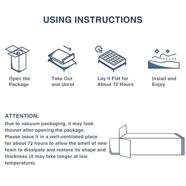 OLANLY Dual-Layer 4 Inch King Size Memory Foam Mattress Topper for Back Pain, 2 Inch Cooling Pillow Top Mattress Pad Cover and 2 Inch Gel Memory Foam Topper, Deep Elastic Pocket, Grey - Image 9