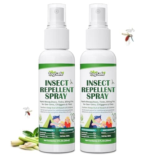 TogSafe Mosquito Repellent Spray - Plant-Based Natural Insect Repellent Spray with Essential Oils, DEET-Free, Long-Lasting Protection (2 Fl Oz, 2 Pack) - Image 1