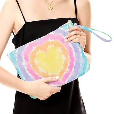 Fokongna Travel Makeup Bag - Zipper Pouch for Women, Sister, Friends - Beach, Pool, Yoga, Gym Clothes, Diapers - Ocean, Sea, Shells, Starfish - Image 2