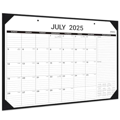 2025-2026 Desk Calendar - Large Desk Calendar, 17" x 22", July 2025 - December 2026, Calendar 2025-2026, Large Ruled Blocks, Holidays, 4 Non-woven Fabric Corner Protectors, 2 Hanging Holes - Image 1