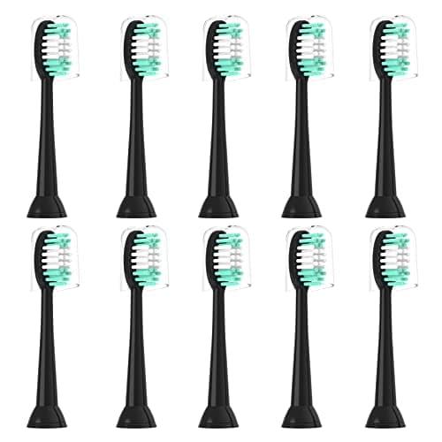 Everystep Replacement Toothbrush Heads 10 Pack for AquaSonic Black Series for Vibe Series Black Series pro, and for Duo Series pro Electric Toothbrush,Balck - Image 1