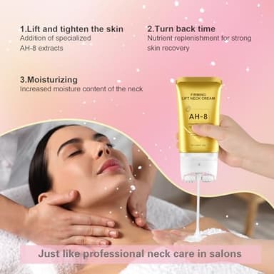 QLZLLF AH-8 Firming Neck Cream for Crepey Skin Body Care Comfort- Neck Firming Cream Contains Hexapeptide, Moisturizing, Tightening Lotions Cosmetic Skin Care & Repair for Women - Image 6