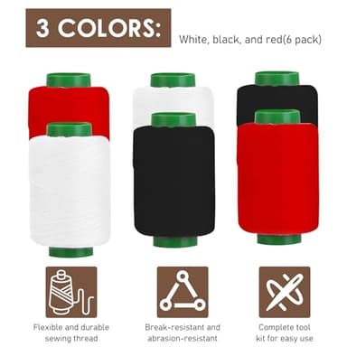 37pcs Sewing Tool Set, Needle Thread Hand Repair Kit for Beginners, Mini Sewing Kit for Mending Clothes, Include 25 Steel Needles, 6 reels of Thread, Seam Ripper, 2 Needle Threader, 2 Thimbles - Image 4