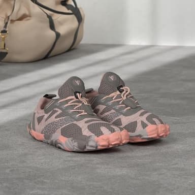 Joomra Barefoot Trail Running Shoes Women Minimalist Barefoot Size 10.5-11 Grey Pink Zero Drop Athletic Hiking Trekking Gym Wide Toes Workout Sneakers 42 - Image 2