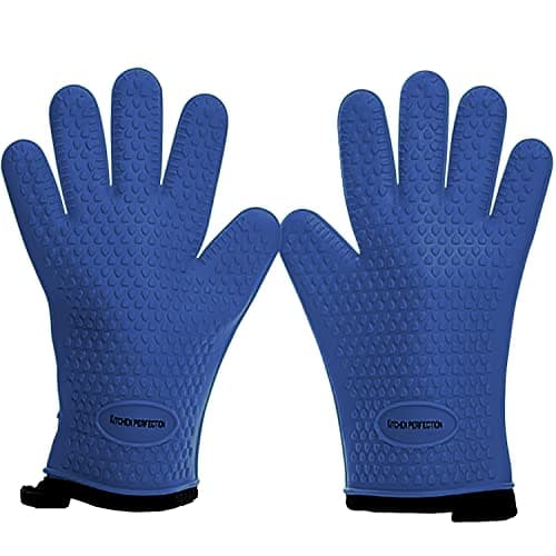 KITCHEN PERFECTION Silicone Smoker Oven Gloves -Extreme Heat Resistant Bbq Gloves -Handle Hot Food Right on Your Smoker Grill Fryer Pit|Waterproof Oven Mitts Grill Gloves |Superior Value Set+3 Bonuses - Image 1