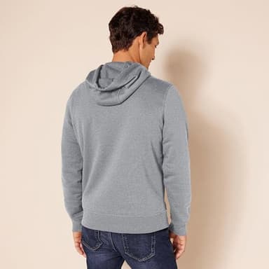 Amazon Essentials Men's Pullover Sweatshirt Hoodie, Big & Tall Options Available, Grey Heather, Large - Image 3