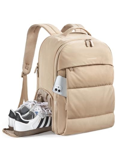 BAGSMART 30L Travel Backpack for Women, Carry on Backpack for Airplanes, Gym Backpack with Shoe Compartment, Lightweight Travel Bag Fits 15.6 Inch, Water-Resistant, Desert - Image 1