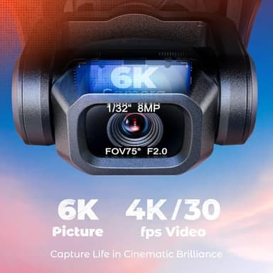 V11Air Drone with 6K UHD Camera for Adults, 3-Axis Brushless Gimbal, 4K/30FPS Video, 70Mins Flight Time with 2 Batteries Professional Quadcopter, 10000ft FPV Digital Transmission and Auto Return - Image 3