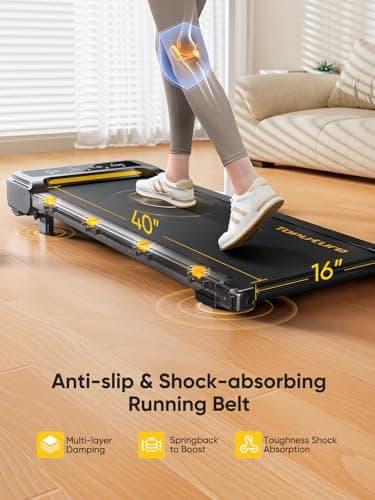 Walking Pad with Incline, Under Desk Treadmill, Portable Treadmills for Home/Office, 2.5HP Walking Jogging Running Machine 300 lbs Capacity with LED Display, Remote Control/App Control - Image 5