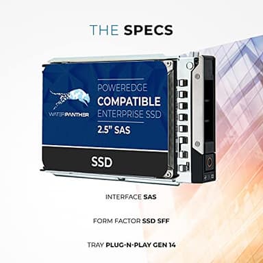 Water Panther 7.68TB SAS 12Gbps 2.5-inch x 15mm Enterprise SSD in 14G/15G/16G Tray Compatible with Dell PowerEdge Servers 0N85XX 0X8F87 R340 R640 R450 R650 C6600 NX440 T440 (Renewed) - Image 6