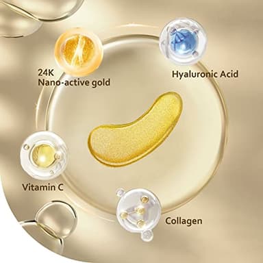 Taimand Under Eye Patches (30 Pairs), 24K Gold Under Eye Mask for Puffy Eyes, Dark Circles,Bags and Wrinkles with Collagen,Relieves Pressure and Reduces Wrinkles,Revitalises and Refreshes Your Skin - Image 3