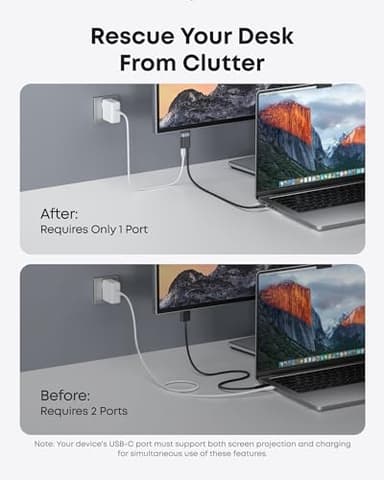 Anker Nano USB C to HDMI Cable Adapter with 140W PD Fast Charging Port,4K@60Hz,Sustainable with Advanced Shielding,Thunderbolt 5/4/3 Compatible,for MacBook,iPhone,HD TV(3FT,Black) - Image 3
